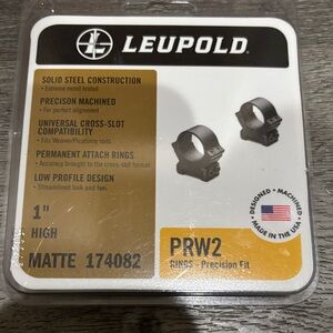 Leupold PRW2 One Inch High Scope Rings